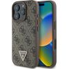 Guess Leather 4G Triangle Strass Aizsargapvalks Priekš Apple iPhone 16 Pro Max
