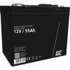 Maintenance-free AGM VRLA Green Cell AGM49 12V 55Ah Battery (for lawnmower, scooter, boat, wheelchair)