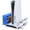 Kiwihome PS5 Cooling Station  and Dual Controller Charger Kiwi Home PB01 White