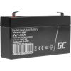 Maintenance-free AGM VRLA Battery Green Cell AGM52 6V 1.2Ah (for alarm system, cash register, toy)