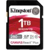 Kingston Technology 1TB Canvas React Plus SDXC UHS-II 280R/150W U3 V60 for Full HD/4K