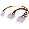 Adapteris ar kabeli Akyga AK-CA-35 Molex (m) | 3 pin 12V (m) | Molex (f) 2x 15cm