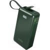 Powerbank SBS 10000mAh, 20W, LCD, integrated cable, Green
