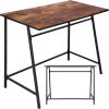 Rakstāmgalds, datorspēļu galds Springos HF0027, 100x50x76 cm, loft stils, melns/brūns
