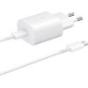EP-TA800EWE + EP-DA705BWE Samsung 25W lādētājs + USB-C|USB-C datu kabelis balts (OEM)