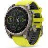 Garmin fēnix® 8 – 47 mm, Solar, Sapphire, Titanium with Amp yellow/graphite silicone band