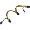 Adapteris ar kabeli Akyga AK-CA-55 PCI-E 6 pin (f) | 2x PCI-E 6+2 pin (m) 2x 15cm