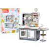 Leantoys Dream Kitchen For Children Lights Sounds Steam Accessories Gray