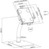 Maclean MC-468W Universal Tablet Stand Holder Lockable 7.9" - 11" Table or Wall Mounting Public Display Kiosk Sturdy Anti-Theft
