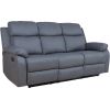 Recliner sofa REX 3-seater with manual mechanism, dark grey