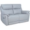 Recliner sofa BOWEN 2-seater with electric mechanism, beige genuine leather