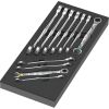 Wera 9730 foam insert 6000 Joker Set 1, 11 pieces, tool set (black/grey, combination ratchet wrench set, in foam insert for workshop trolley)