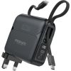Promate PowerPack-20Pro Переносная зарядная батарея 27W / 20000mAh / USB-C PD / Lightning / 220V EU/US/UK