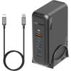 Promate GaNPort-140W GaNFast™ Зарядная станция 140W / USB-C PD 3.1 / QC3.0