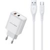 Сетевая зарядка Awei PD81T-EU 22.5W USB-A/USB-C + USB-A to USB-C cable 1.0m белая