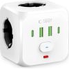 Tech-Protect power adapter PCL3X4 2xUSB/2xUSB-C, white