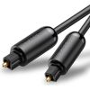 Оптический кабель UGREEN AV122 Toslink Audio, алюминиевая оплетка, 1 м (черный)
