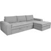 Corner sofa bed KAJA RC, light grey