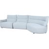 Corner sofa CANNES RC electric recliner, light grey
