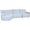 Corner sofa CANNES LC electric recliner, light grey