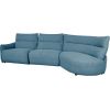 Corner sofa CANNES RC electric recliner, greyish blue