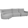 Corner sofa CANNES LC electric recliner, grey