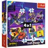 TREFL BATWHEELS Pužļu komplekts 4 in 1