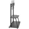 Manhattan TV & Monitor Mount, Trolley Stand, 1 screen, Screen Sizes: 37-100", Black, VESA 200x200 to 800x600mm, Max 150kg, Shelf and Base for Laptop or AV device, Height-adjustable to four levels: 862, 916, 970 and 1024mm, LFD, Lifetime Warranty