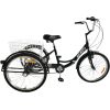 Enero ROWER 3-KOŁOWY SKŁADANY 24 CZARNY SHIMANO 6-BIEGOWY