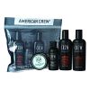 Set American Crew: Daily, Hair Conditioner, For Moisturizing, 100 ml + Daily, Hair Shampoo, For Hydration, 100 ml + Fiber, Hair Styling Pomade, For Styling, Strong Hold, 50 ml + Precision, Soothing, Shaving Gel, 50 ml For Men