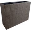 Puķu kaste WICKER 110x39xH88cm, tumši brūna