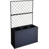 Puķu kaste WICKER taimetoega 83x29xH146cm, melns