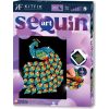KITFIX Amatniecības komplekts Sequin Art Purple spīdumiņu māksla, Pāvs