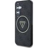 Guess 4G Glitter Triangle Buttons MagSafe Чехол для Samsung Galaxy S25 Plus