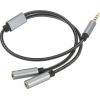 RoGer SP35Y Аудио адаптер  / делитель 2x 3.5mm stereo + microphone / 4 pin