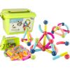 Leantoys Educational Construction Magnetic Bricks Trunk 145 Elements
