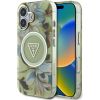 Guess Glitter Flowers Triangle Buttons MagSafe Aizsargapvalks priekš Apple iPhone 16