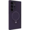 Evelatus Samsung  Galaxy S25 Ultra Premium Magnetic with Stand Soft Touch Silicone Case Purple