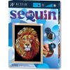 KITFIX Amatniecības komplekts Sequin Art Blue Premium spīdumiņu māksla, Lauva