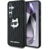 Karl Lagerfeld Leather Monogram Pin Logo Choupette Head Aizsargapvalks Priekš Samsung Galaxy S25