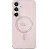 Guess Glitter Circle Classic Logo MagSafe Чехол для Samsung Galaxy S25