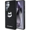 Karl Lagerfeld Leather Monogram Pin Logo Choupette Head Aizsargapvalks Priekš Samsung Galaxy S25 Ultra