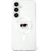 Karl Lagerfeld Button Karl Head Printed Logo MagSafe Aizsargapvalks Priekš Samsung Galaxy S25