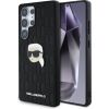 Karl Lagerfeld Leather Monogram Pin Logo Karl Head Aizsargapvalks Priekš Samsung Galaxy S25 Ultra