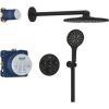 Grohe iebūvējamā dušas sistēma ar termostatu SmartControl Rainshower SmartActive 310, phantom black
