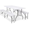 Saliekams galds ar 2 soliem Springos GF0099 180 x 74 x 74 cm