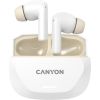 CANYON headset HEXAGON 7 TWS ANC+ENC Wireless Charge White Beige