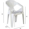 Krēsls MUZE 56x50,6xH80cm, balta plastmasas