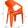 Krēsls MUZE 56x50,6xH80cm, plastmasas oranžs