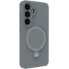 Evelatus Samsung  Galaxy S25 Premium Magnetic with Stand Soft Touch Silicone Case Silver